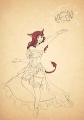 Colored sketch non chibi